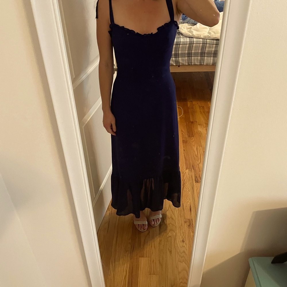 Reformation Nikita Dress in navy - Size 6 - New